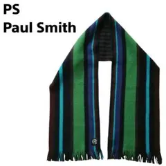 美品 ポールスミス ランダムストライプ ラッセルマフラー