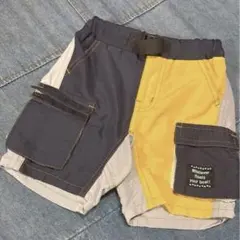 水陸両用　ポケット付きショートパンツ 50サイズ ネイビー/イエロー