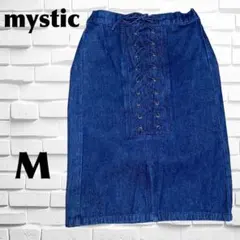 mystic /ミスティック【M】ひざ丈スカート/デニムスカート ひも 新タグ付のサムネイル