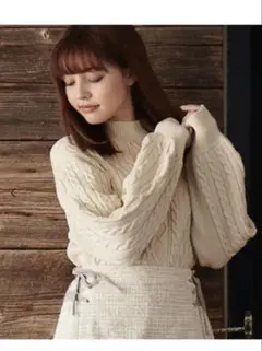 【MAJESTIC LEGON】ケーブルハイネックプルオーバー