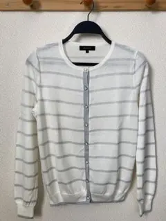 【未使用】 Reflect 春ニット カーディガン ボーダー シルバーラメ11