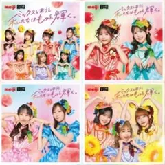 明治 meiji 果汁グミ フルーツジッパー シール ステッカー 全4種 セット