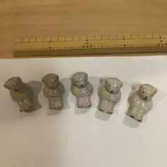 クマの陶器製箸置き 5個セット
