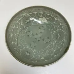 中国宋時代 青白磁青影鉢（傷あり） 箱付 直径約15.5㎝ 東Y8-0612①
