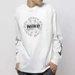 2XL 新品 ナイキ 長袖 ロンT ロングスリーブ Tシャツ 白 メンズ ロゴ