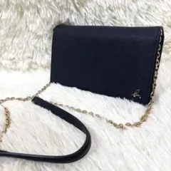 未使用✨ アニエスベー チェーンウォレット レザー ゴールド金具 ショルダーのサムネイル