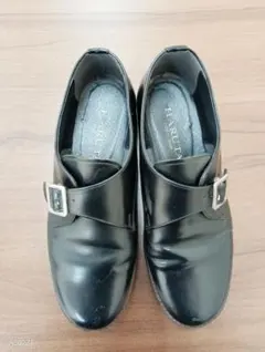 HARUTA ブラックバックルローファー レディース　ビジネス　靴