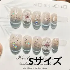 【ミカン様専用】立体お花　マグネット　現品ネイルチップ　付け爪(DA463)