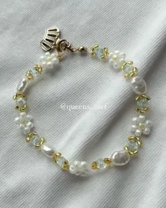 【購入後作成‼️】　ハンドメイド　ビーズ　ブレスレット　アクセサリー　花