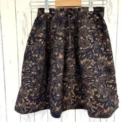 EDDY GRACE エディグレース 総レース フレアスカート 花柄 ブラウン