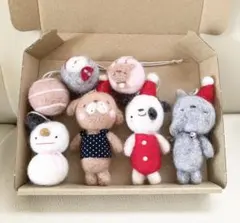 ✳︎ハンドメイド✳︎羊毛フェルト✳︎クリスマスオーナメント7点セット✳︎5