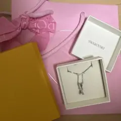 SWAROVSKI シルバー ラリエットネックレス