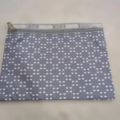 LeSportsac ハート柄ポーチ グレー 大きめ