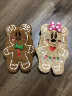 【美品】ディズニーランド　クッキーミッキー&ミニー　ミトン　手袋