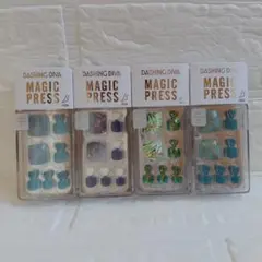 ダッシングディバDASHING DIVAマジックプレス フット　ブルー系　4個