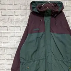 コロンビア　マウンテンパーカー中綿　グリーンL ロゴ刺繍アウトドア0127
