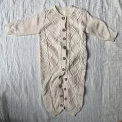 韓国子供服 ケーブルニットロンパース 80cm 12m