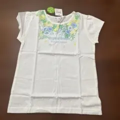 新品未使用　motherways Tシャツ 130cm トロピカル花柄ラメ入りのサムネイル