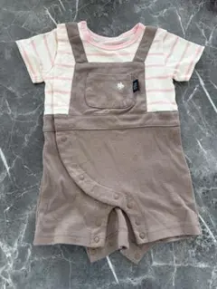 POLO Baby ボーダーロンパース　半袖　70サイズ