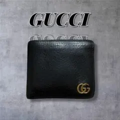 【希少・美品】GUCCI グッチ GGマーモント レザー 二つ折り財布 折り財布