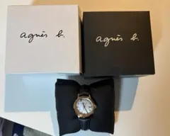 【ジャンク品】agnes b. レディース 腕時計　ネイビー