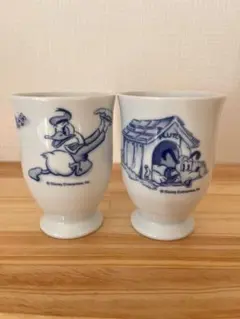 ディズニーキャラクター陶器グラス 2個セット