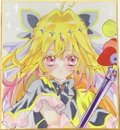 手描きイラスト キャアアルカナ・シャドウ ファンアート 小色紙 - メルカリ