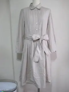 NATURAL BEAUTYサイズ38ベージュピンタックワンピース♭4445