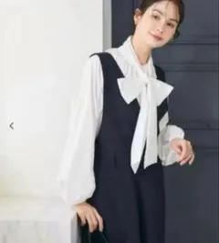 【Mサイズ】coca ボウタイブラウス　ホワイト