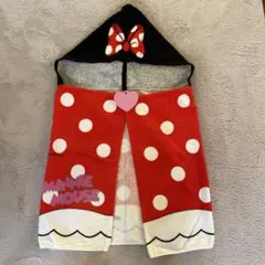 ミニーマウス フード付きバスタオル