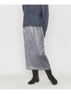 ASTRAET クラッシュサテン ウエストゴム タイトスカート