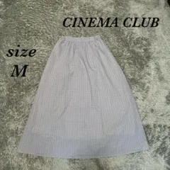 シネマクラブ (M) フレアロングスカート バックウエストゴム ギンガムチェックのサムネイル