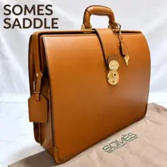 美品 SOMES SADDLE ブライドルレザー ダレスバッグ 本革 オレンジのサムネイル