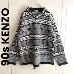 つる様 レア❗️ 90s KENZO HOMME ケンゾー デザインニット