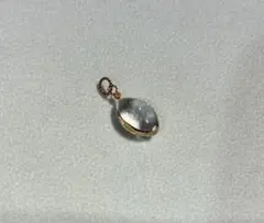 agete K10クォーツオーバルチャーム