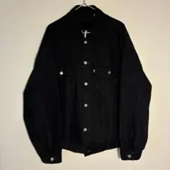 美品 リーバイス プレミアム デニムジャケット 後染め ブラック L