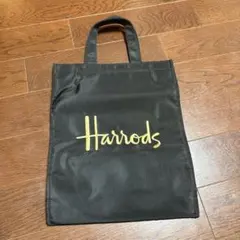 HARRODS 黒　トート　A4 お受験　学校サブバッグ　ブラック　ハロッズ