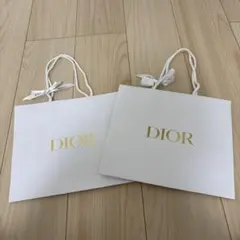 Dior ショップ袋 2枚セット ホワイト