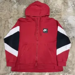 古着 00s NIKE AIR ナイキエアー フルジップパーカー レッドXXL