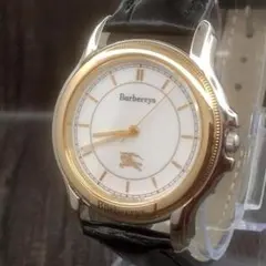 稼働 美品 バーバリー 腕時計 メンズ クオーツ コンビ 5530-F52321