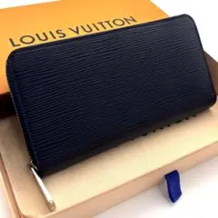 【最高級美品】ルイヴィトン エピ アンディゴブルー ジッピーウォレット メンズ