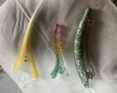 ヘアアクセサリー 3本セット バレッタ ヘアクリップ まとめ売り