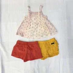 キャミソールトップス　ショートパンツ　3枚セット
