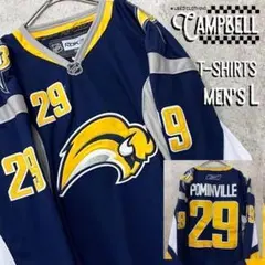 【レア未使用L☆ユーロ輸入】リーボック NHLセイバーズ 刺繍ゲームシャツのサムネイル
