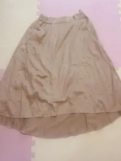 earth music & ecology フレアスカート M ピンクベージュ