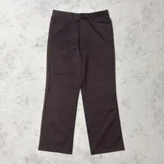 ストレートパンツ ストレッチ ブラウンパープル S-M カジュアル シンプル