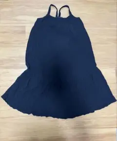 GU KIDS 120cmティアードワンピース ブラック
