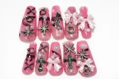 お試し価格♡ 即購入OK 地雷ネイル♡量産型ネイル ハンドメイド 現品のみ