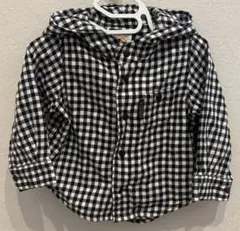 BREEZE フード　シャツ　ギンガムチェック