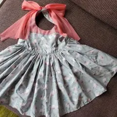 MARL MARL マールマール　エプロン ピンク　80-90　フラミンゴ